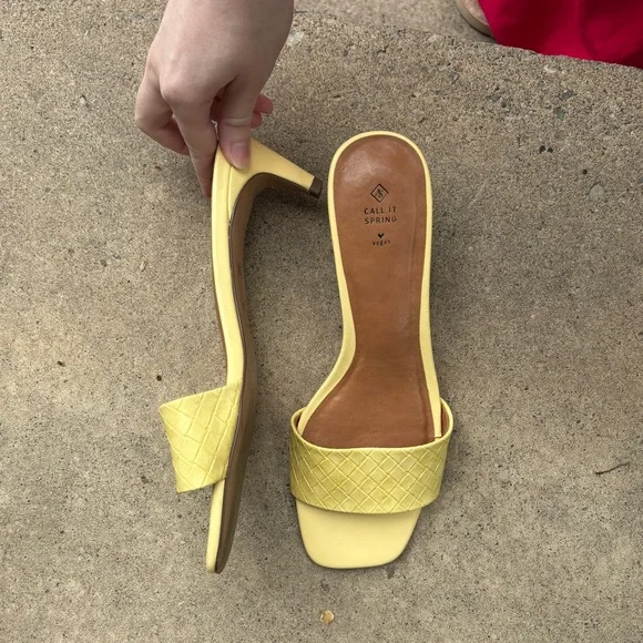 Call It Spring Yellow Women's Sandals - Picture 1 of 4